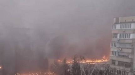 Украинский вертолёт упал рядом с детским садом в Броварах Киевской области