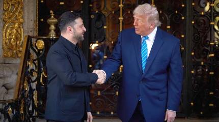 Необычный жест Трампа после рукопожатия с Зеленским попал на видео