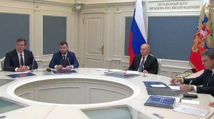 Врио главы ДНР Пушилин заявил президенту о снижении количества обстрелов со стороны ВСУ