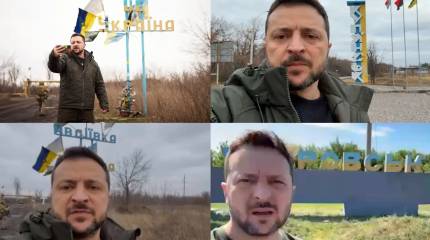 «Проклятие Зеленского»: в сети публикуют коллажи со стелами городов