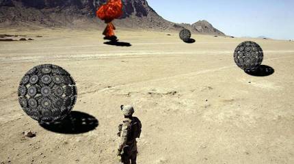 Минные поля будут обезвреживаться при помощи шаров переносимых ветром