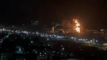 В Туапсе произошёл пожар на НПЗ