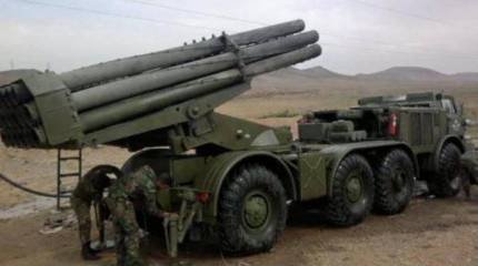 «Ураганы» с эмблемой российских ВДВ громят позиции террористов в Сирии