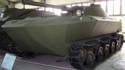 Опытный плавающий танк К-90