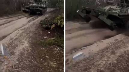 ВСУ готовятся к наступлению, оснащая бронетехнику натовскими минными тралами LWMR