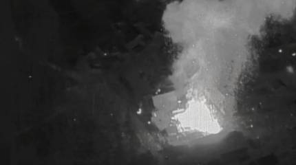 Российское Минобороны показало кадры с уничтожением склада вооружений и боеприпасов ВСУ с применением штурмовой авиации