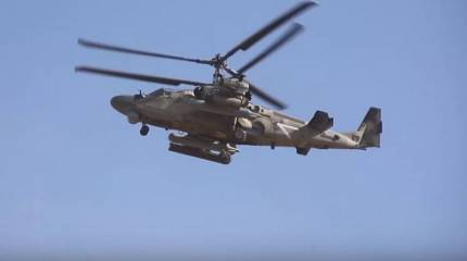 Вертолёты Ка-52 и Ми-28Н уничтожили передовые позиции противника в районе Тошковки