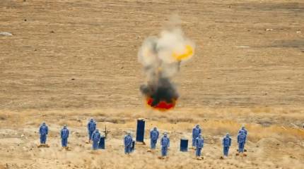 Турция показала налёт роя дронов KARGU на условное отделение пехоты