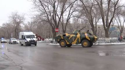 Бронетехника миротворцев РФ взяла под охрану Байконур