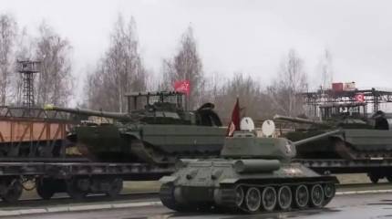 «К дню Великой Победы»: Новые партии танков Т-90М «Прорыв» и Т-72Б3М отправлены военным в зону СВО