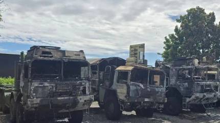 В немецком городе Эрфурт неизвестные сожгли предназначенную для ВСУ технику