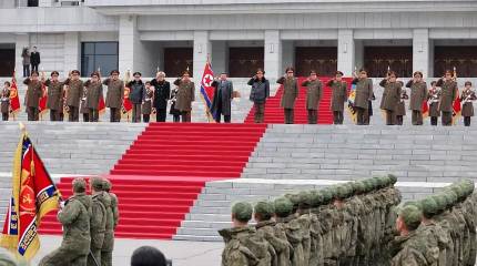 Председатель КНДР приветствовал вернувшихся из РФ военнослужащих-сапёров КНА