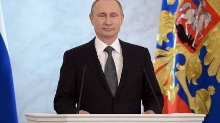 За трансляцию послания Владимира Путина Федеральному собранию украинскому телеканалу грозят серьёзными проблемами