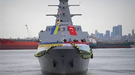Запечатлено состояние первого корвета ВСУ «Иван Мазепа», строящегося в Турции