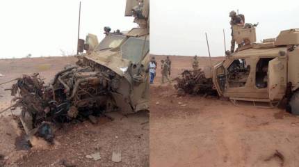 Представлены последствия подрыва MRAP Oshkosh армии США в Нигере