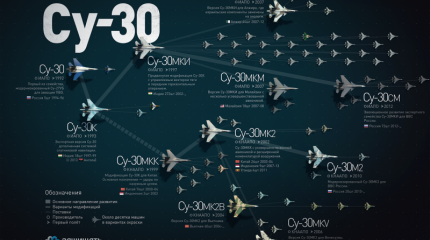 Семейство многоцелевого истребителя Су-30. Инфографика
