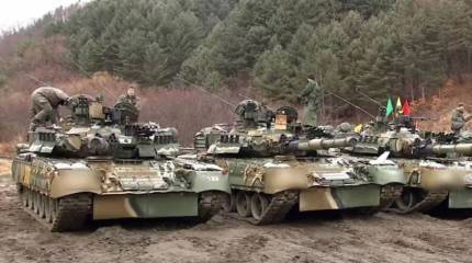 В Южной Корее провели имитационные бои между танками Т-80У и K1