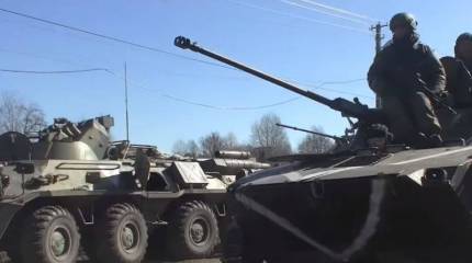 Российские десантники нанесли удар по колоннам военной техники националистов под Киевом