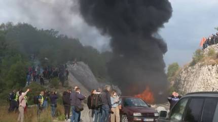 Полицейский спецназ остановил беспорядки в черногорском городе Цетине