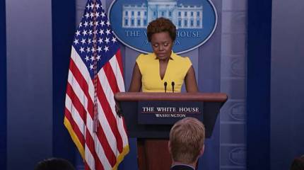 Пресс-секретарь Белого дома прервала пресс-конференцию на вопросе о том, как Байден оценивает выводы следствия об отсутствии связей Трампа с Россией