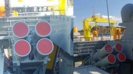 Новейшие турецкие ПКР Atmaca установили на корвет F514 Kinaliada
