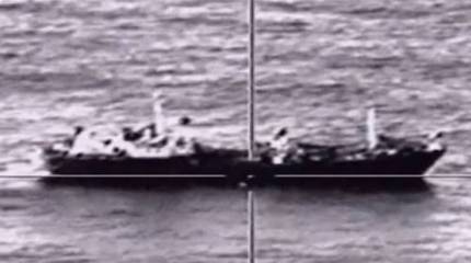 Минобороны России показало кадры уничтожения корабля ракетой Х-35У