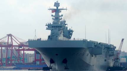 В Китае показали изображение новейшего вертолётоносца Type 075 LHD Guangxi