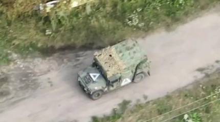 Транспорт и бронетехника атаковавшего Курскую область противника помечена новым тактическим знаком - треугольник