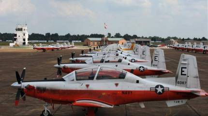 В США упал учебный самолет морской авиации ВМС T-6B Texan II