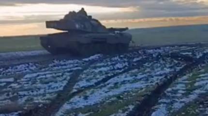 Показаны редкие кадры появления британского танка Challenger 2 украинской армии