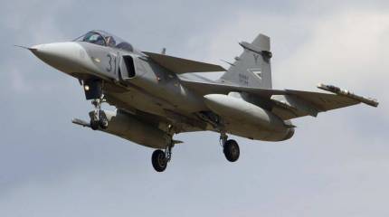 Крушение второго за месяц истребителя JAS-39 Gripen ВВС Венгрии
