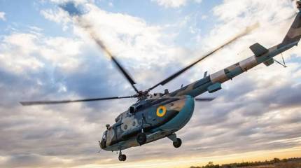 Украинский Ми-8 рухнул при отражении налёта российских «Гераней»