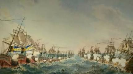 День победы русского флота под командованием Петра Первого над шведами у мыса Гангут