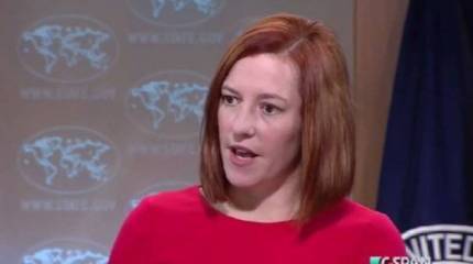 Псаки и невыключенный микрофон