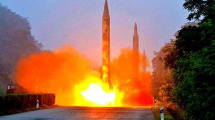 Опубликовано видео удара иранских баллистических ракет по боевикам Сирии