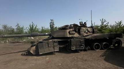 Опубликованы кадры уничтожения танка Abrams и БМП Bradley ВСУ на Авдеевском направлении