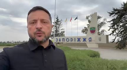 Зеленский в ходе визита в Запорожье озаботился обороной Славянска и Краматорска
