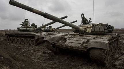 Танковая карусель Т-72Б3 в Чеченской Республике