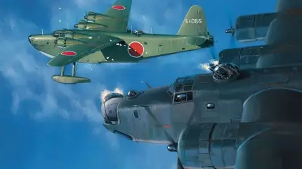 Битвы воздушных кораблей, дуэли флотских тяжеловозов над Тихим океаном