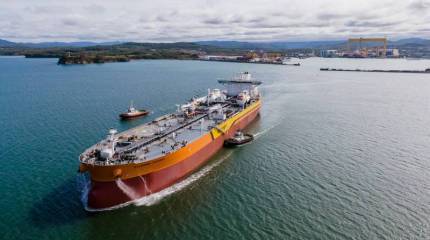 Головной танкер «Владимир Мономах» типа «Афрамакс» вышел на ходовые испытания