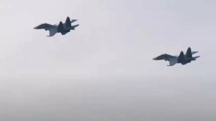 Российские и белорусские истребители Су-30СМ провели совместное патрулирование белорусской границы