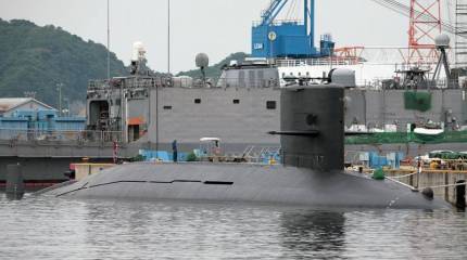 Произошло столкновение японской подлодки с торговым судном