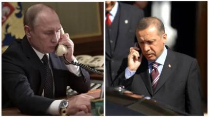 «Украина, Сирия и Чёрное море»: Эрдоган и Путин провели телефонный разговор