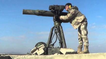 Сирийский Т-72 «принял» под башню ракету от TOW-2