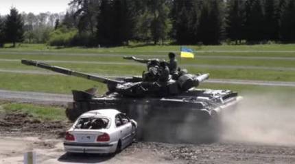 Украинский Т-64 "порвал" легковушку. Итоги танкового биатлона НАТО