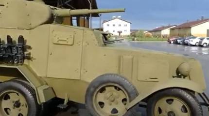 Советский бронеавтомобиль БА-10 с 45-мм «танковой» пушкой