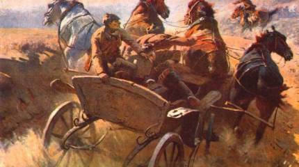 Пулеметная тачанка — мобильное огневое средство армий гражданской войны в России