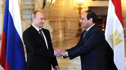 Путин принял участие в церемонии установки корпуса реактора на АЭС «Эль-Дабаа»