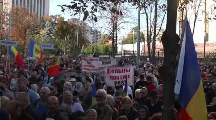 В Кишинёве полиция приступила к сносу палаточного лагеря протестующих