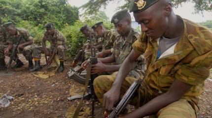 В жаркой Африке, в центральной ее части